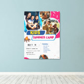 Kids Summer Camp Flyer, Kids Bootcamp Sommer Leinwanddruck (Insitu (Holzboden))