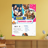 Kids Summer Camp Flyer, Kids Bootcamp Sommer Leinwanddruck (Insitu (Wohnzimmer))