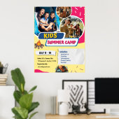 Kids Summer Camp Flyer, Kids Bootcamp Sommer Poster (Heimbüro)