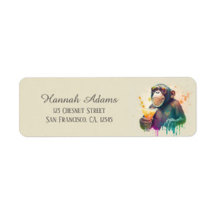 Kids Summer Watercolor Monkey Sonnenbrille