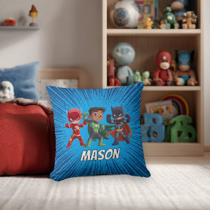 Kids Superhelden benutzerdefinierter Name Jungen Kissen