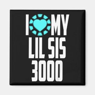 Kids Superhero Movie Zitat I Liebe My Lil Sis 3000 Magnet