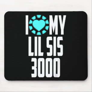 Kids Superhero Movie Zitat I Liebe My Lil Sis 3000 Mousepad