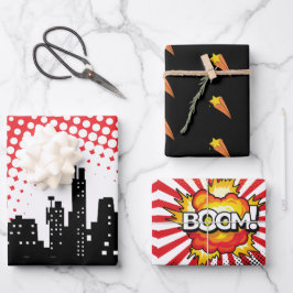 Kids Superhero Party Cartoon Movie Geschenkpapier Set