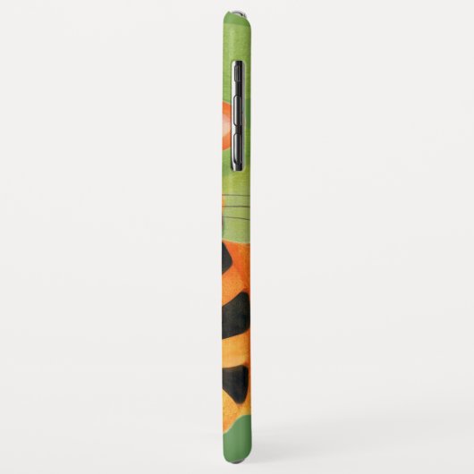 Kids süße Tier tiger ist grün orange Case-Mate iPhone Hülle (Hinten/Links)