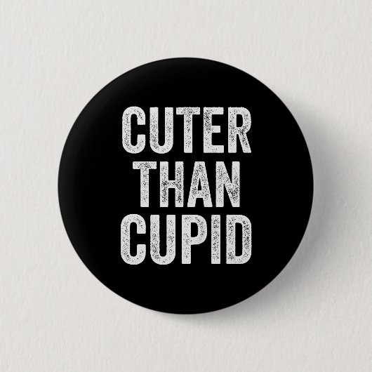 Kids süßer als Cupid Kleinkind Junge Valentinstag  Button (Vorderseite)