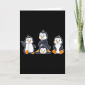 Kids Süßes Tier Pinguin Karte (Vorderseite)