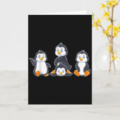 Kids Süßes Tier Pinguin Karte (Gelbe Blume)