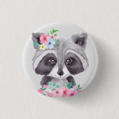 Kids Sweet Racoon Button (Vorderseite)