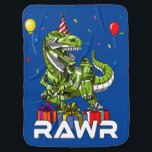 Kids T-Rex Dinosaur Robot Rawr Birthday Boy Party Babydecke<br><div class="desc">Kids T-Rex Dinosaurier Robot Rawr Birthday Boy Party Design für Dinosaurier Liebhaber.</div>