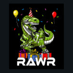 Kids T-Rex Dinosaur Robot Rawr Birthday Boy Party Poster<br><div class="desc">Kids T-Rex Dinosaurier Robot Rawr Birthday Boy Party Design für Dinosaurier Liebhaber.</div>
