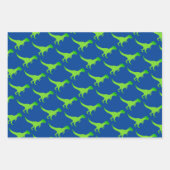 Kid's t-rex Dinosaurier Muster verpackt Papierblät Geschenkpapier Set (Vorderseite 3)