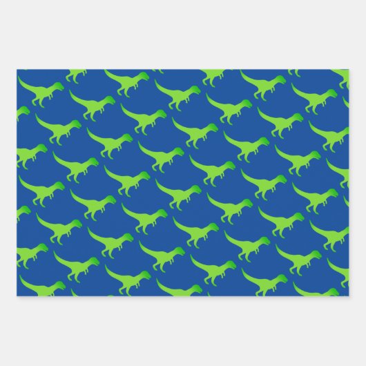 Kid's t-rex Dinosaurier Muster verpackt Papierblät Geschenkpapier Set (Vorderseite 3)