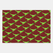 Kid's t-rex Dinosaurier Muster verpackt Papierblät Geschenkpapier Set (Vorderseite 2)