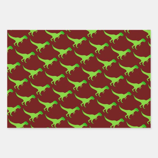 Kid's t-rex Dinosaurier Muster verpackt Papierblät Geschenkpapier Set (Vorderseite 2)