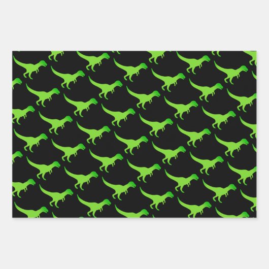Kid's t-rex Dinosaurier Muster verpackt Papierblät Geschenkpapier Set (Vorderseite)