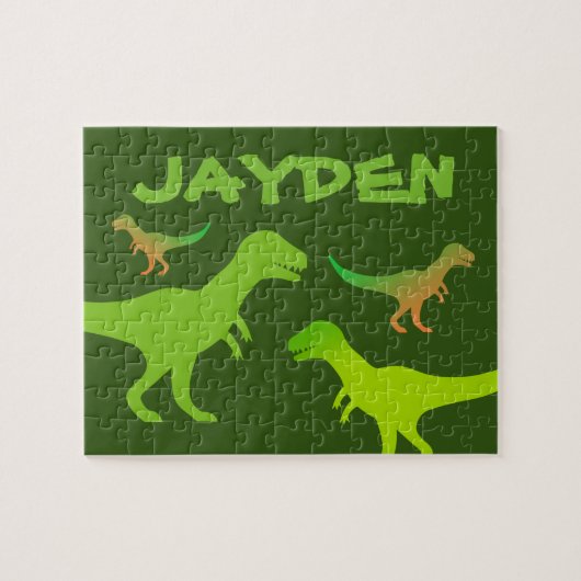 Kid's T-rex-Dinosaurier-Puzzle mit individuelle Na Puzzle (Horizontal)
