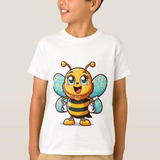 Kids-T - Shirt mit Cartoon Niedliche Bienendarstel
