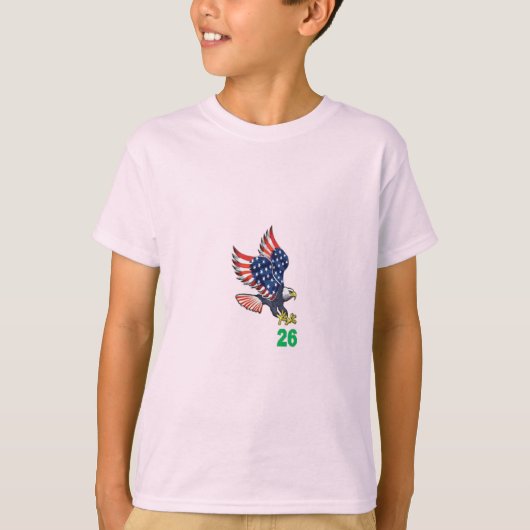 Kids' T-Shirt pale pink TOP FLIGHT 26 (Vorderseite)