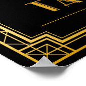 Kid's Table Wedding Sign | Gatsby Art Deco Poster (Ecke)