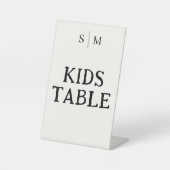 Kids Table White Wedding Sockelschild (Vorderseite)