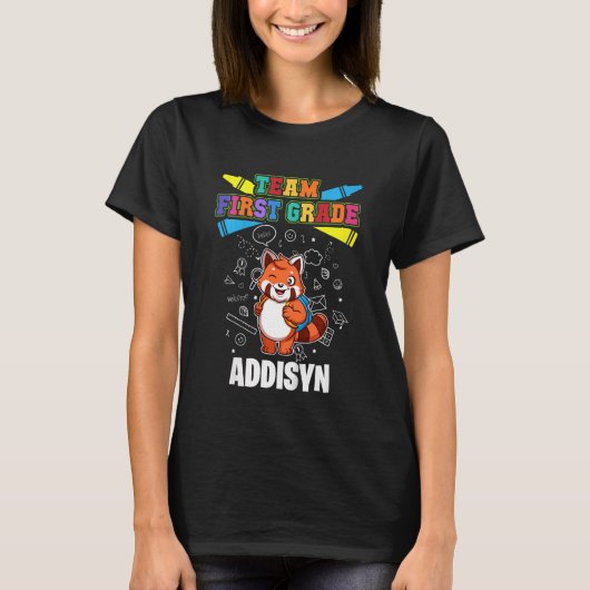 Kids Team First Grade Addisyn Personalized T-Shirt (Vorderseite)