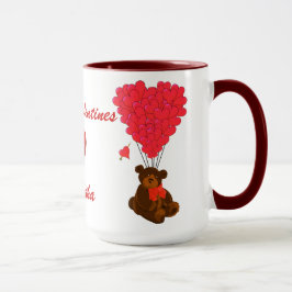 Kids teddy bear Valentines Tasse