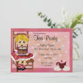 Kids Tee Party Einladung (Stehend Vorderseite)