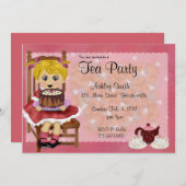 Kids Tee Party Einladung (Vorne/Hinten)