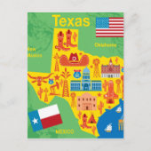 Kids Texas Map Postkarte (Vorderseite)
