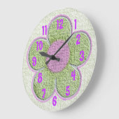 Kids Textured Flower Wall Clock Große Wanduhr (Winkel)