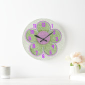 Kids Textured Flower Wall Clock Große Wanduhr (Zuhause)