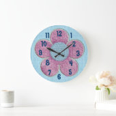 Kids Textured Flower Wall Clock Große Wanduhr (Zuhause)