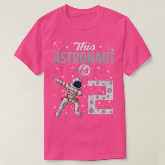 Kids This Astronaut Is 2 Dabbing Astronaut 2nd Bir T-Shirt (Design vorne)