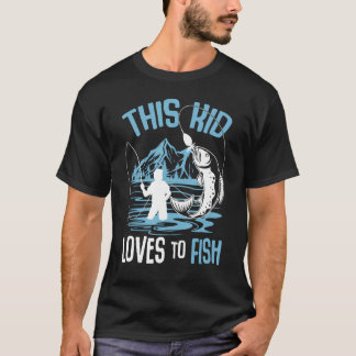 Kids This Kid Loves to Fish Bass Fishing Fisherman T-Shirt