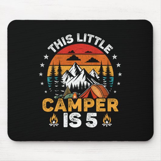 Kids This Little Camper Is 5 Year Old Camping 5th Mousepad (Vorne)