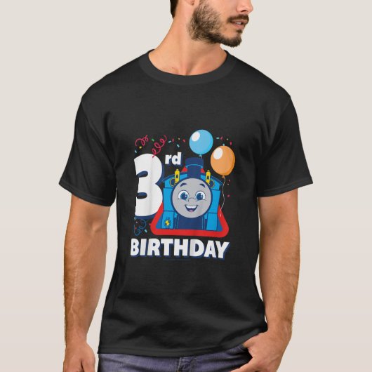 Kids Thomas Friends Happy 3. Geburtstag T-Shirt (Vorderseite)