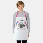 Kids 'Tickle the Koch' Funny Cat Schürze Pink Lett (Getragen)