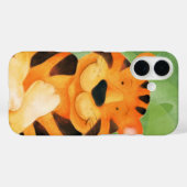 Kids Tiger Kunst iPhone Hülle (Rückseite (Horizontal))