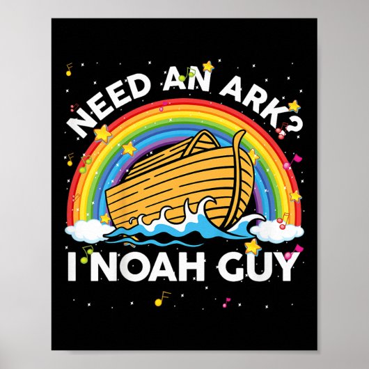 Kids Toddler Kid Need Ark I Noah Guy Christian Eas Poster (Vorne)