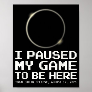 Kids Totale Sonnenfinsternis Totality Gamer Poster
