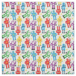 Kids Toy Roboter und Außerirdischen auf Weiß Stoff