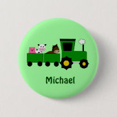 Kids Tractor Birthday Gevor Button (Vorderseite)