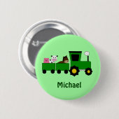 Kids Tractor Birthday Gevor Button (Vorne & Hinten)