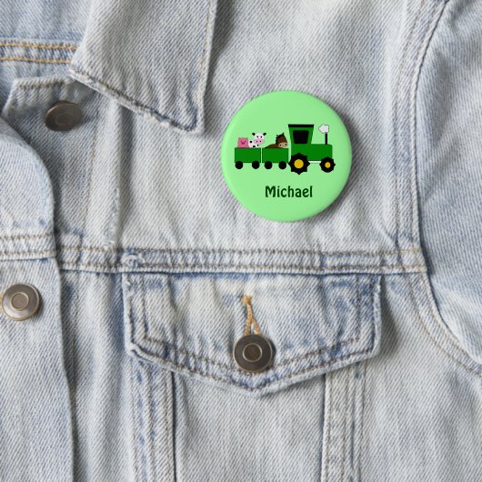 Kids Tractor Birthday Gevor Button (Beispiel)