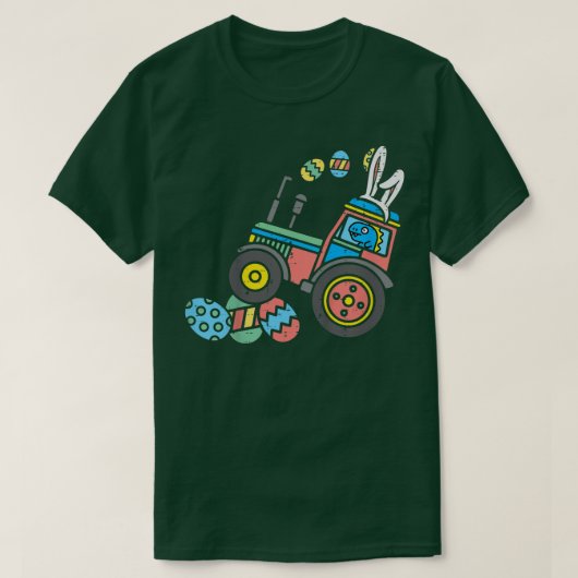 Kids Tre Bunny Traktor Brecheier Osterjunge K T-Shirt (Design vorne)