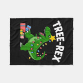 Kids Tree-rex Christmas Dinosaur T-rex Shirt Toddl Fleecedecke (Vorderseite (Horizontal))