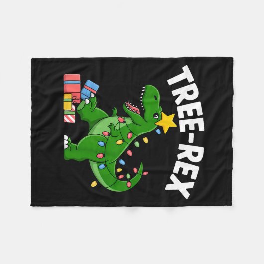 Kids Tree-rex Christmas Dinosaur T-rex Shirt Toddl Fleecedecke (Vorderseite (Horizontal))