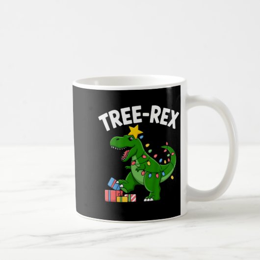 Kids Tree-rex Christmas Dinosaur T-rex Shirt Toddl Kaffeetasse (Rechts)