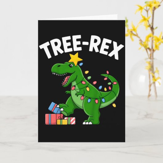 Kids Tree-rex Christmas Dinosaur T-rex Shirt Toddl Karte (Gelbe Blume)